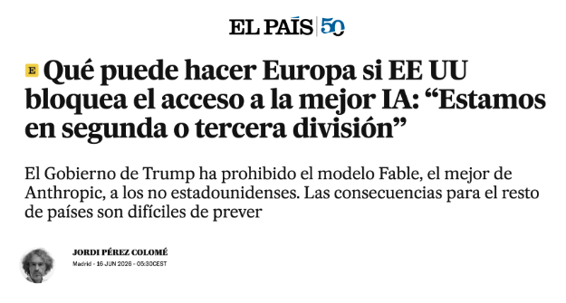 Qué puede hacer Europa si EE UU bloquea el acceso a la mejor IA: “Estamos en segunda o tercera división”
